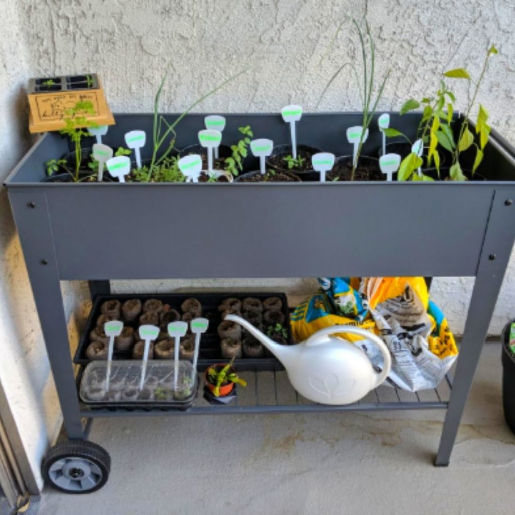 raised beds on legs