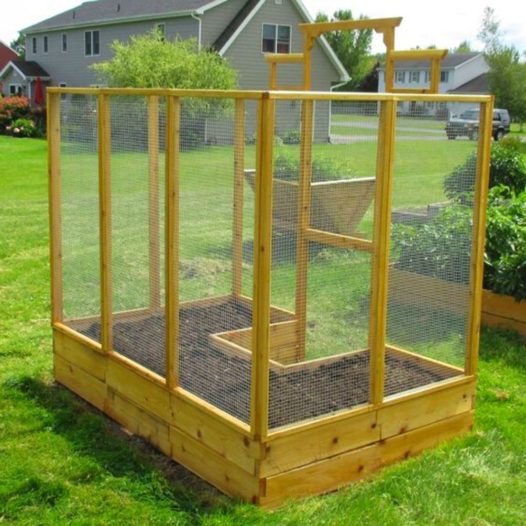 Enclosed Raised Bed. 