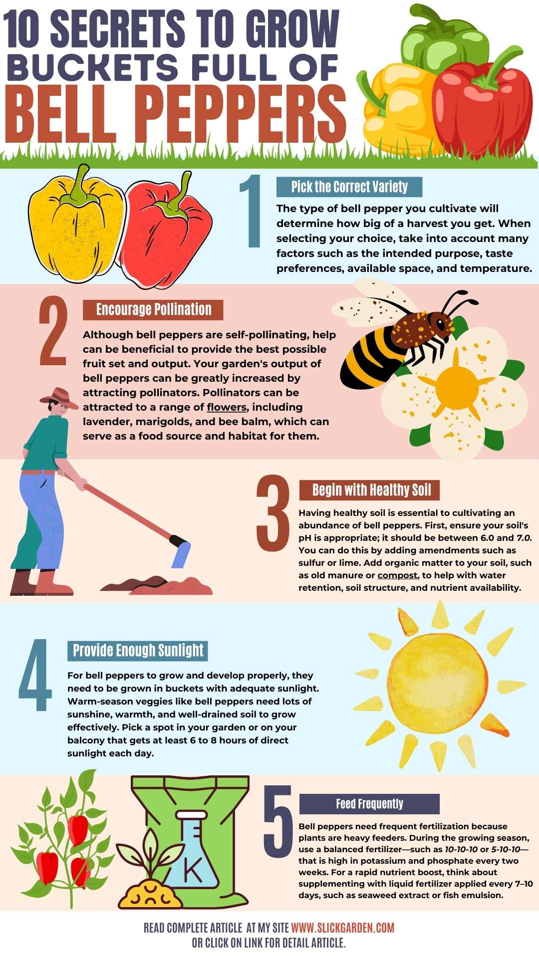 10 Secrets To Grow Buckets Full Of Bell Peppers Slick Garden